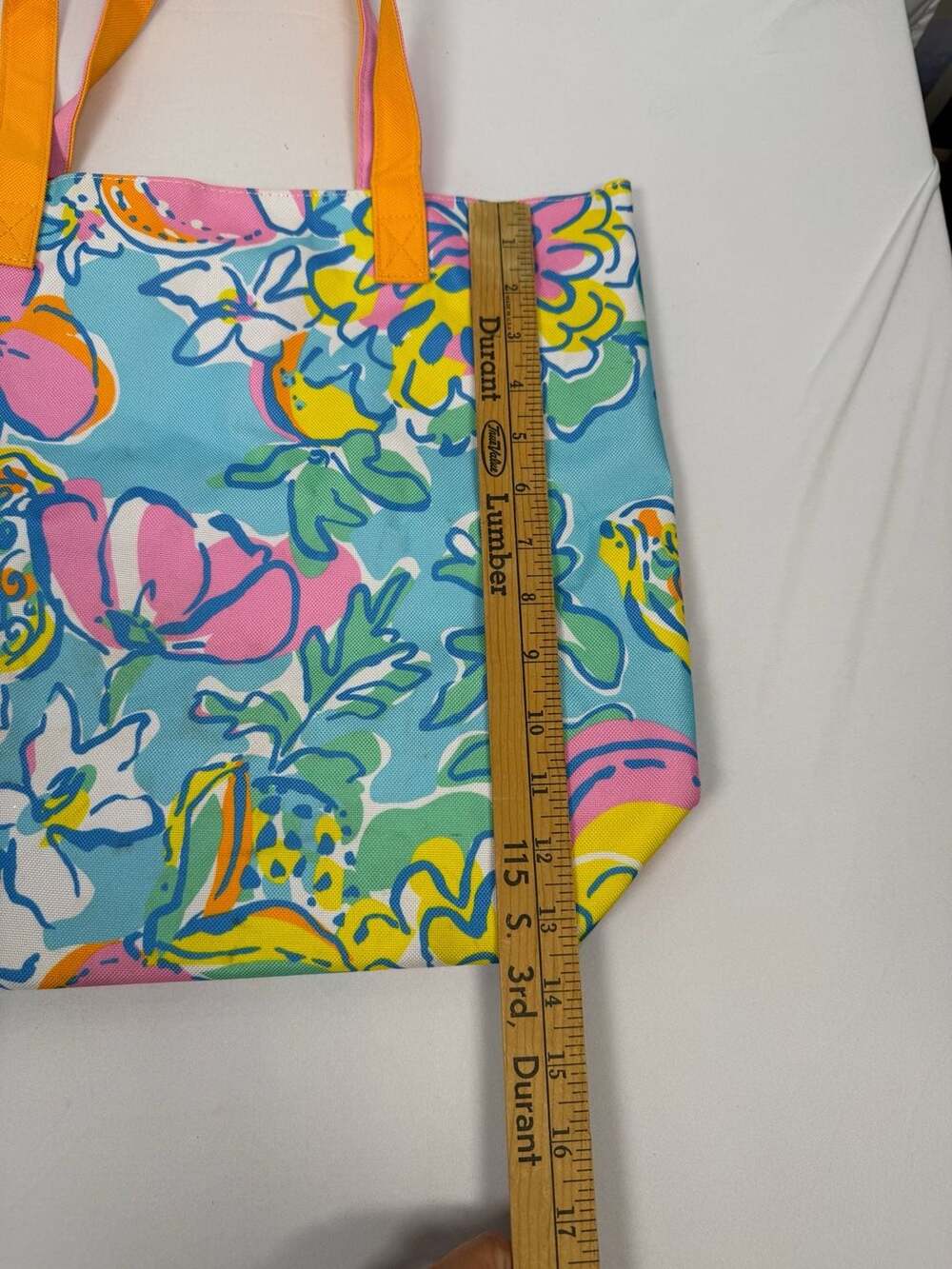 Lilly Pulitzer for Estée Lauder Tropical Floral Print Canvas Tote Bag - Picture 4 of 6